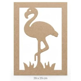 DS019 Flamingo Figürlü Dekoratif Duvar Süsü Ahşap Boyanabilir Obje